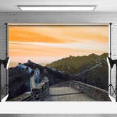 Aperturee - Winter Great Wall Architectural Scenery Backdrop